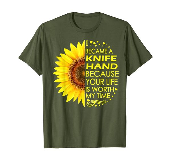 

I Became Knife Hand Sunflower T-Shirt, Mainly pictures