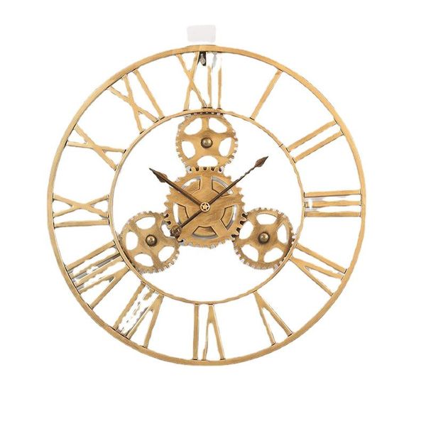 

wall clocks oversized clock 3d retro rustic decorative luxury art big gear iron vintage large on the for gift