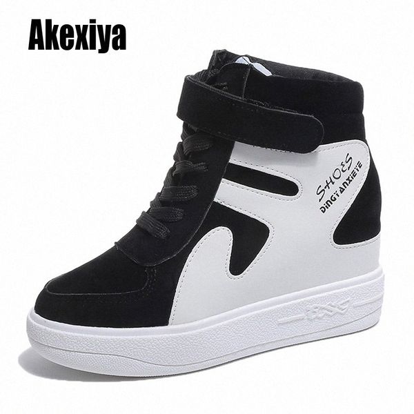 

new high sneakers women lace up casual shoes with fur warm flat platform footwear student solid winter cotton shoes k953 winter bo h5oz#, Black