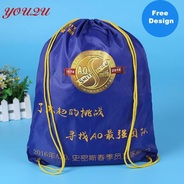 

shopping bags customized 210d polyester drawstring bag