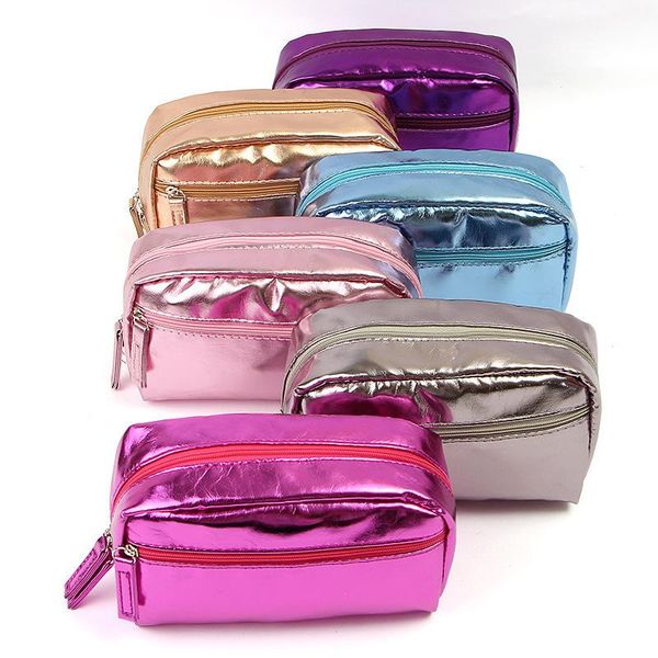

cosmetic bags & cases 1pcs pu leather women brush bag necessaries waterproof small travel makeup handbag make up pouch wash organizer