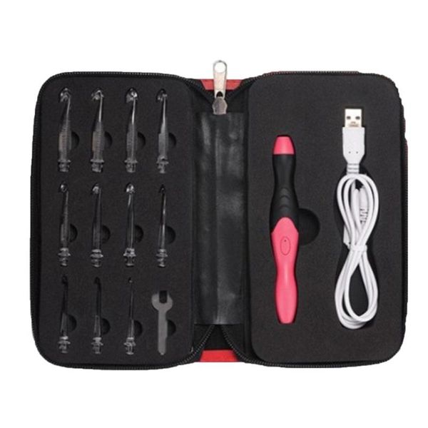 

other arts and crafts 11 in 1 light crochet hook rechargeable led knitting tool needle usb diy sweater sewing accessories