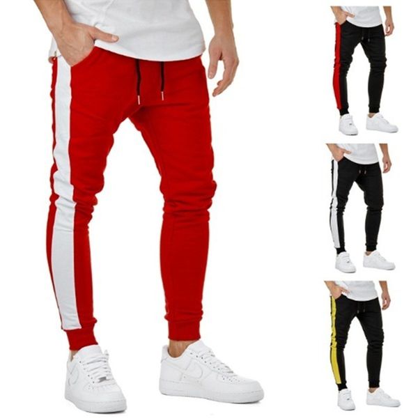 

inflation new autumn mens sweatswear pants printing side stripe pockets men vintage sweatpants 353w17 d18122901, Black