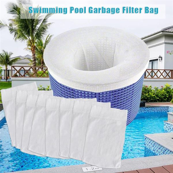 

storage bags swimming pool garbage filter bag elastic skimmer basket mesh for inground and above ground pools dc156