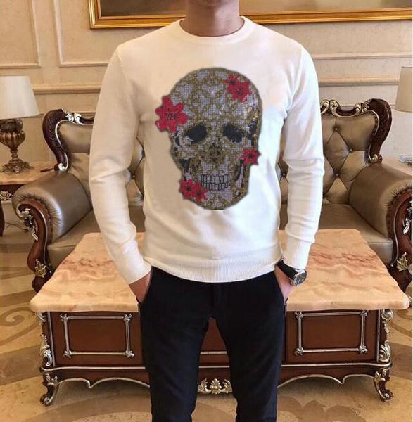 

new pullover men young winter drill 2021 sweater warm outer wear 9cef, White;black