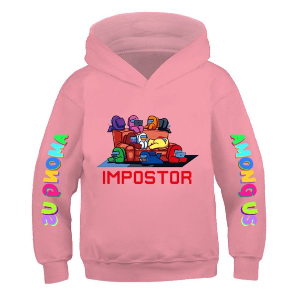 

new among us boys hoodie kids clothes funny game autumn winter fashion hoodies girls 3-14y baby sweatshirt children pullover, Black