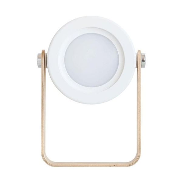 

creative charging night light reading lamp portable lantern lamp folding led table with wooden handle white gray