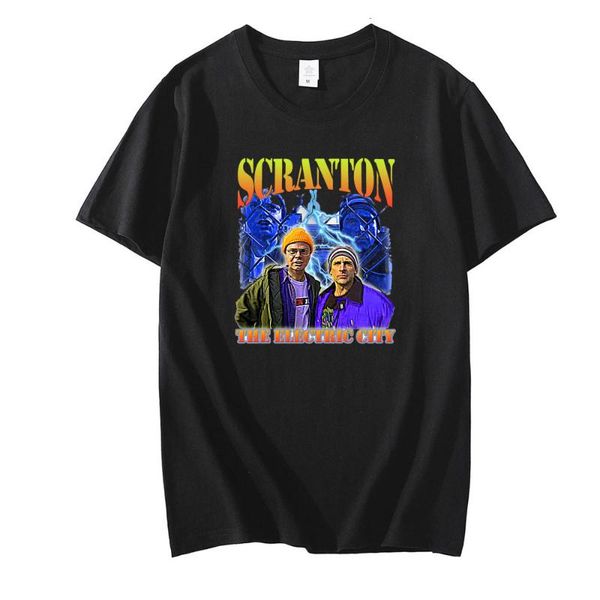 

men's t-shirts scranton t shirt the office dunder mifflin dwight tv show men summer cotton male brand tees oversized, White;black