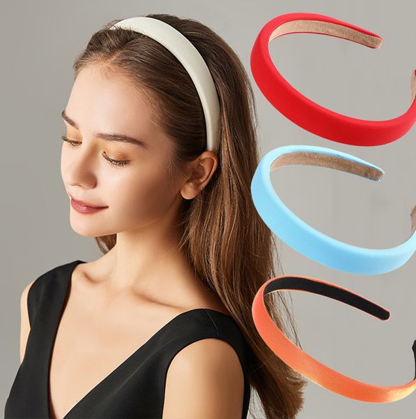 2cm Solid Soft Headband Mulheres Hairbands for Lady Turban Moda Simples Cabelo Do Cabelo Girls Bezel Cabelo Acessórios Headwear