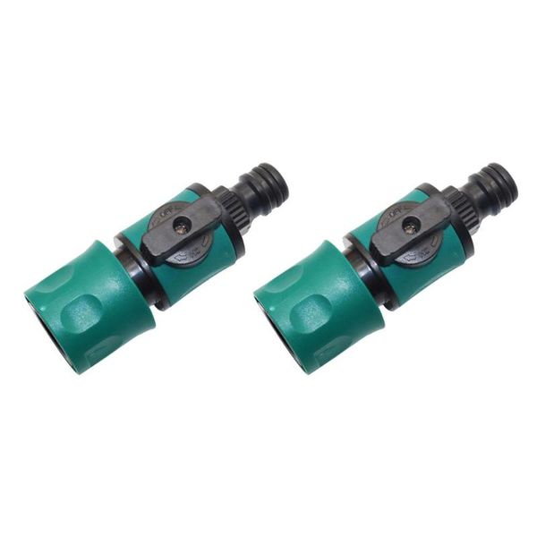

2pcs water pipe connection control valve nipple threaded valve quick connect joint watering tool home garden supplies
