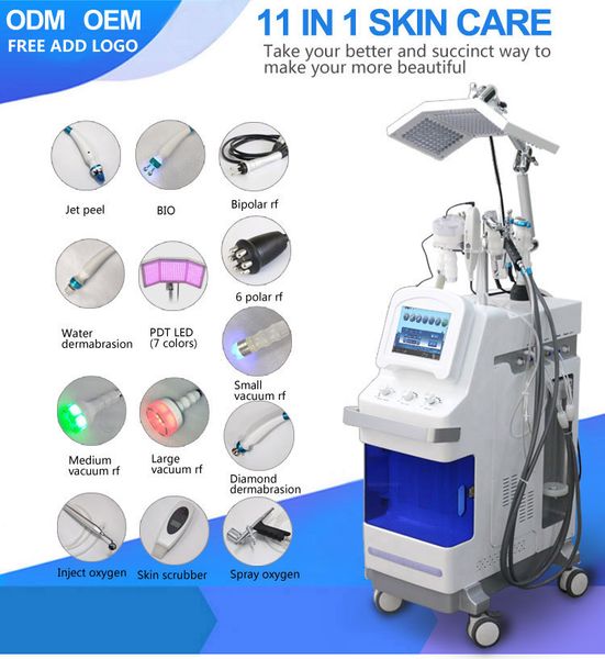 

microdermabrasion machine vacuum aqua peeling hydro diodamd dermabrasion oxygen water pdt led skin scrubber rf skin tightening device face l, Black;white