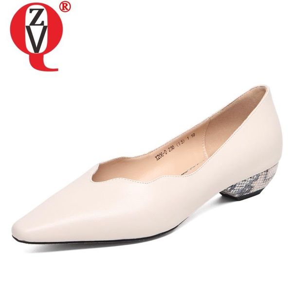 

zvq spring new fashion women pumps outside comfortable mid heels square toe genuine leather women shoes drop shipping size 33-40, Black