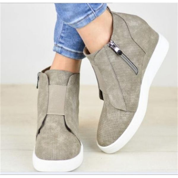 

sister-in-law ankle boots for casual platform shoes woman plus size zapatos mujer rubber bottines femme 694 ucyd, Black