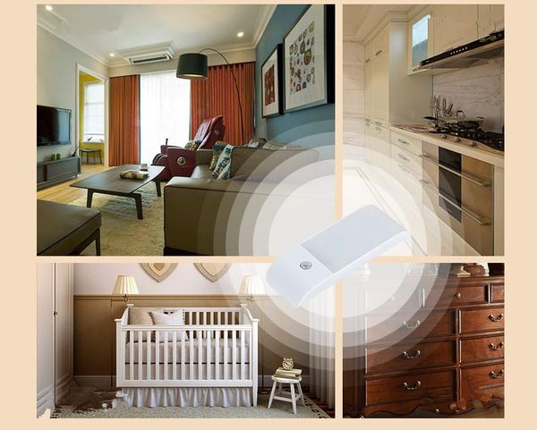 

led under cabinets light motion sensor bedroom bed lamp usb rechargeable kitchen wardrobe closet night lamp
