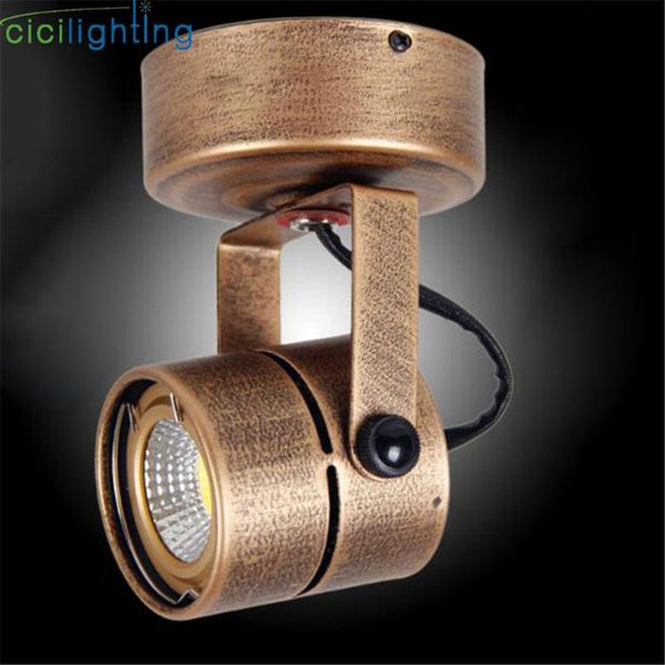 

vintage mini ceiling spotlights industrial lighting retro lamps adjustable for coffee bar ceiling background lights bronze