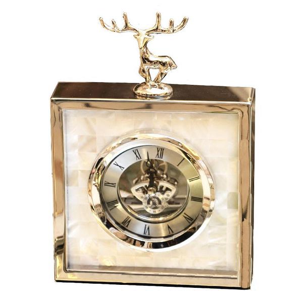 

fun europe style desk clock gold face luxury nordic desk clock creative living room modern reloj de mesa room decoration bw50zz