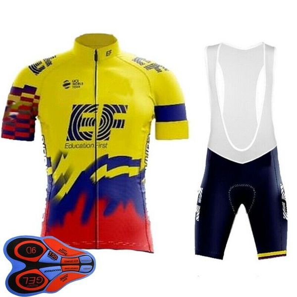 

2021 cycling jersey set mens bicycle shirts bib shorts kits breathable bike outfits, Black;red