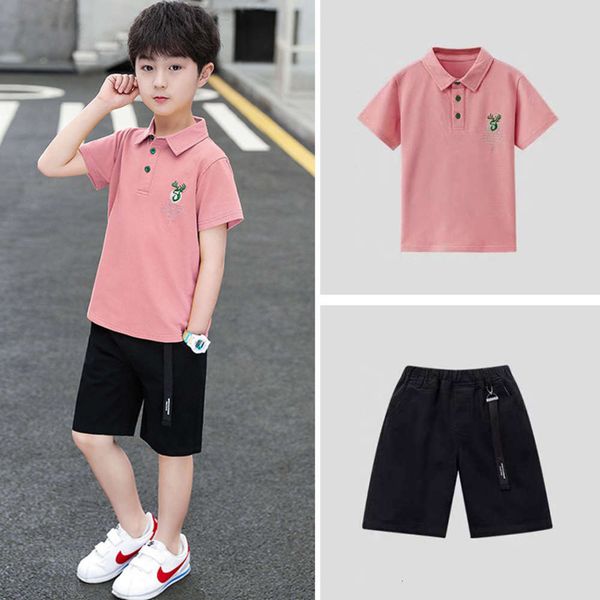 

children's wear boys' suit summer polo shirt children's casual, White
