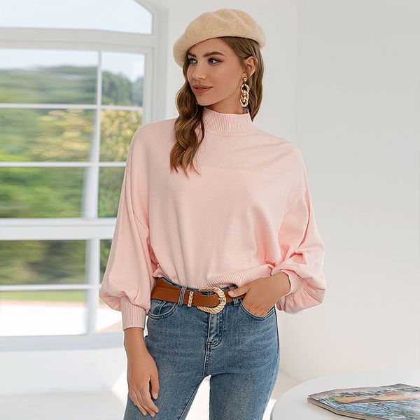 

causal batwing sleeve light pink women's sweater office lady autumn winter soft pullovers short o-neck za fashion jumper, White;black