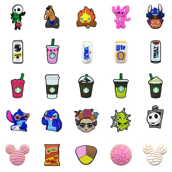 

wholesale croc charms 1000pcs soft croc pvc shoe charm accessories decorations custom for clog shoes childrens gift, White;pink