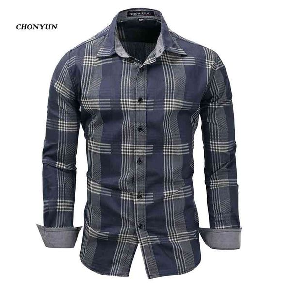 

brand men's casual shirts denim long sleeve slim fit striped shirt business camisa breathable male outdoor clothing 210721, White;black