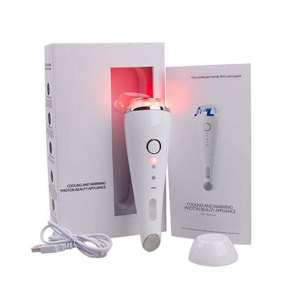 

cold hammer face massager skin care tool face liftin facial machine face led beauty device vibration cryotherapy lymphatic p