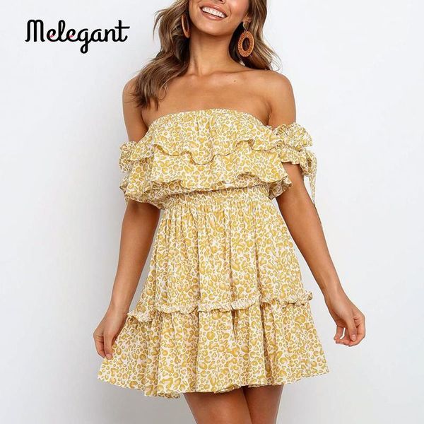

casual dresses melegant off shoulder summer beach women bow flounce dress sweet short mini elastic waist vestidos, Black;gray