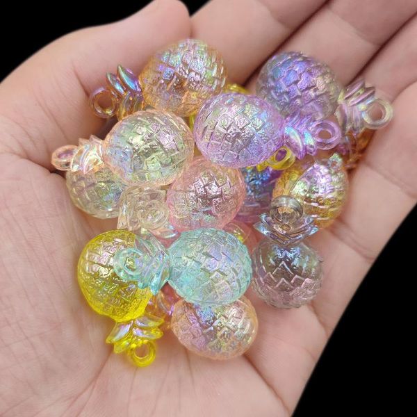 

charms 10pcs 30*16mm cute pineapple pendant beads necklace earring making for diy jewelry findings, Bronze;silver