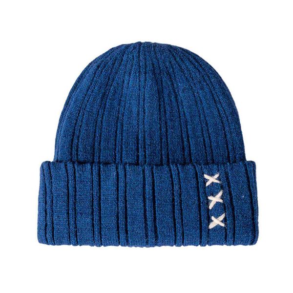 

fashion casual woolen hat winter thicken warm outdoor knitted autumn female beanie caps warmer bonnet ladies casual cap y21111, Blue;gray