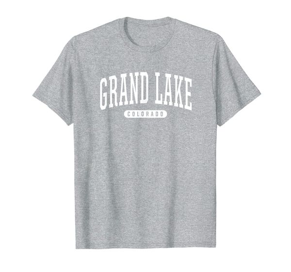 

college style grand lake colorado souvenir gift t-shirt, White;black