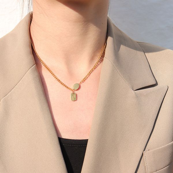 

chokers 40+5cm vintage gold good luck letter necklace gift for women fashion old english name choker necklaces party jewelry mom gift1, Silver