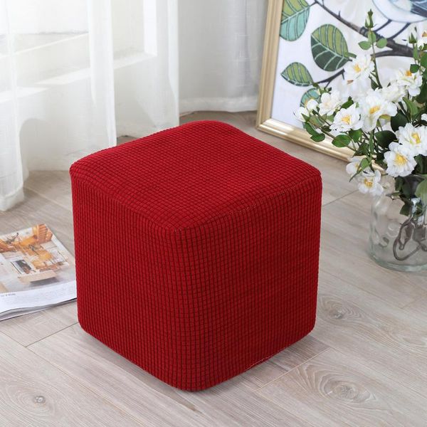 

chair covers 10'-13' stretch ottoman slipcover footstool footrest living room soft cover wine red