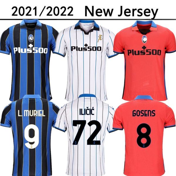 

21 22 atalanta soccer jerseys duvan ilicic .muriel gosens 2021 2022 romero home away third mirancihuk malinovskyi football shirts kids kit, Black;yellow