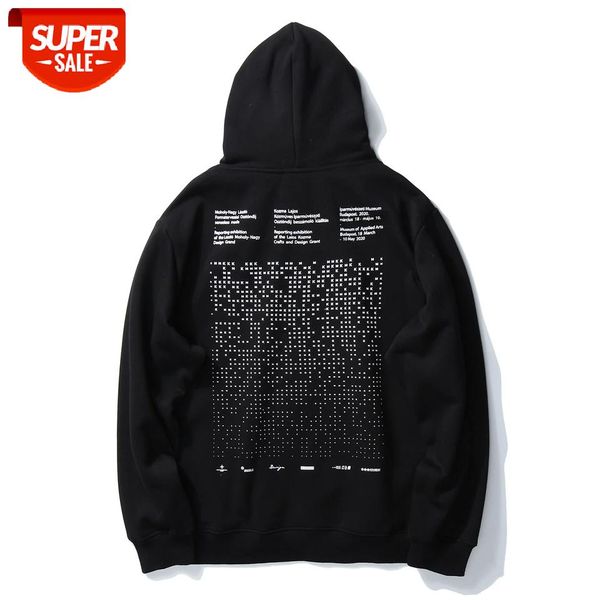 

qr code letter print harajuku hoodie hip hop streetwear hoodie sweatshirt 2020 autumn fleece casual hooded sweatshirts pullover #ml1i, Black