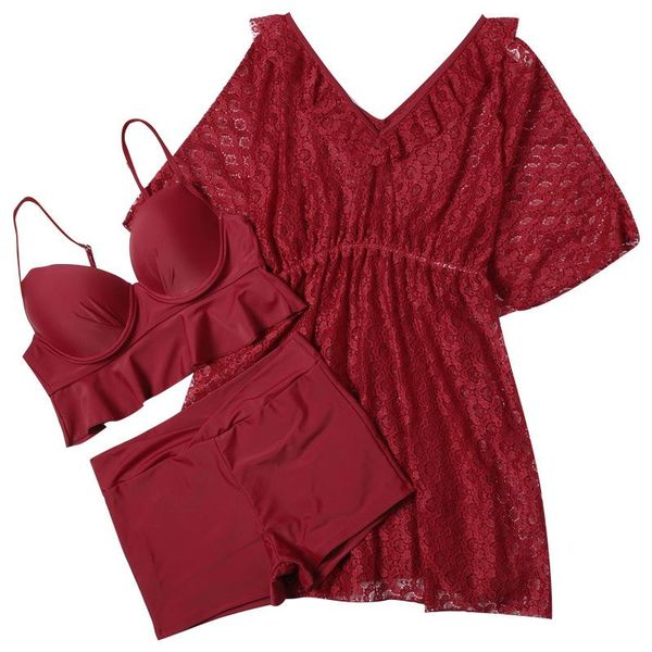 

2021 women solid plus size xxl-5xl push up bikini set swimwear padded bathing suit summer swimsuit biquinis with cover up, White;black