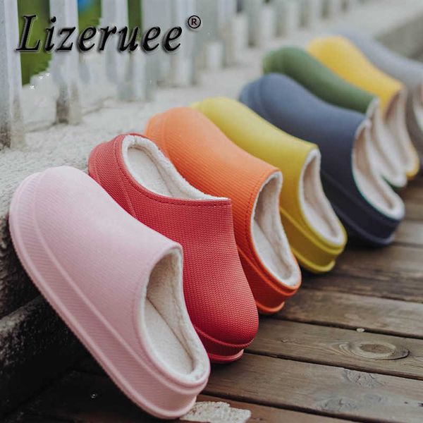 

women eva slippers winter warm clogs women suede plush house slippers indoor outdoor lovers cotton memory foam zapatillas mujer h0827, Black