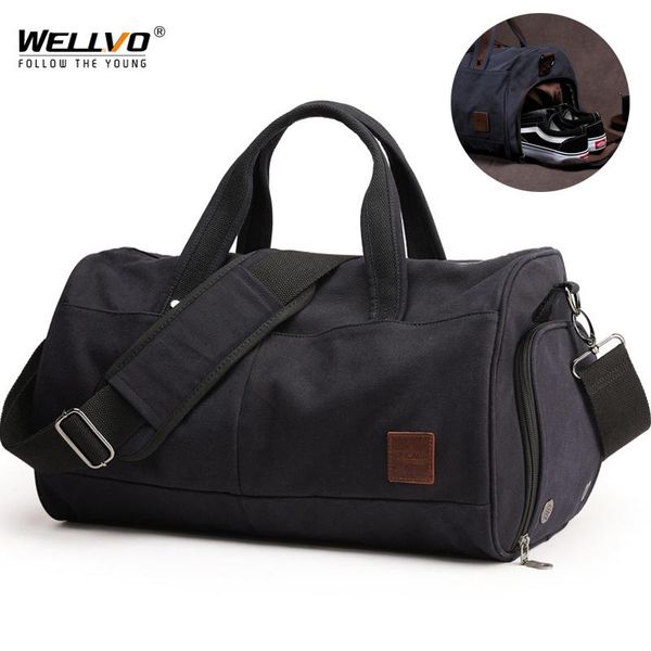 

duffel bags men travel duffle canvas luggage handbags fitness shoulder bag for man tote large capacity weekend x98c