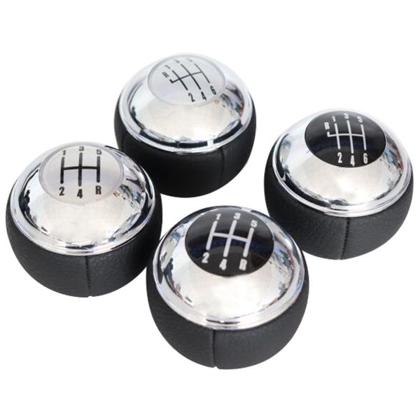 

6 5 speed chrome car gear shift knob shifter lever hand ball for mini r50 one d r52 r53 cooper s 3 doors 2001-2008