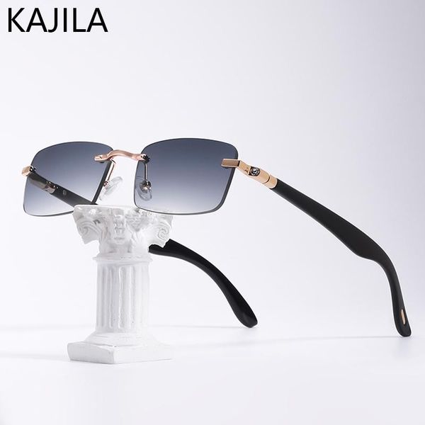 

sunglasses rimless men square black 2021 frameless sun glasses for women with a box ladies sunglass summar style, White;black