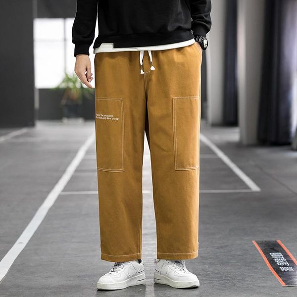 

men's pants cargo trousers for men 2021 clothing sports, Black