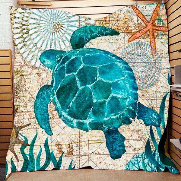 

comforters & sets summer tortoise print whale quilt for kids adults bed soft warm thin blanket cotton king size wholesale custom pattern