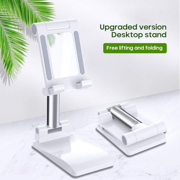 

desktablet phone holder with mirror universal mobile phone stand adjustable portable extend bracket for cellphone pad