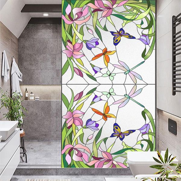 

window stickers film privacy plants decorative frosted non glue glass sticker sun protection heat control coverings for homedecor