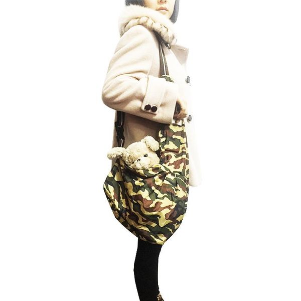 

soft camouflage pet sling dog cat carrier bag by cpam for car seat covers