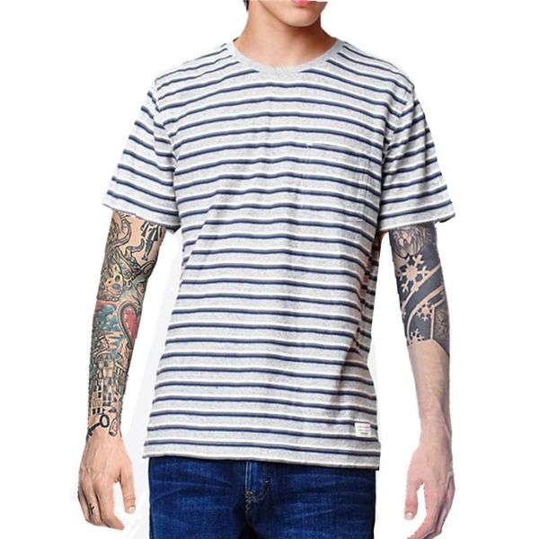 

men's t-shirts strip pocket t shirt usa size xl, White;black