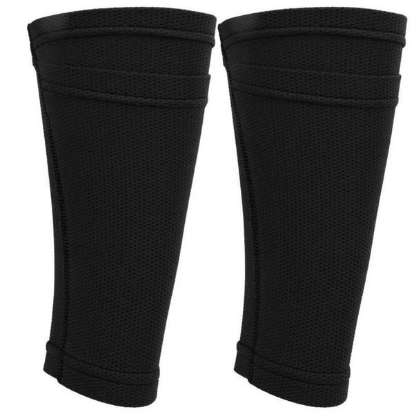 

elbow & knee pads soccer shin guard double layer socks pad with the front pocket breathable mesh design for leg, Black;gray