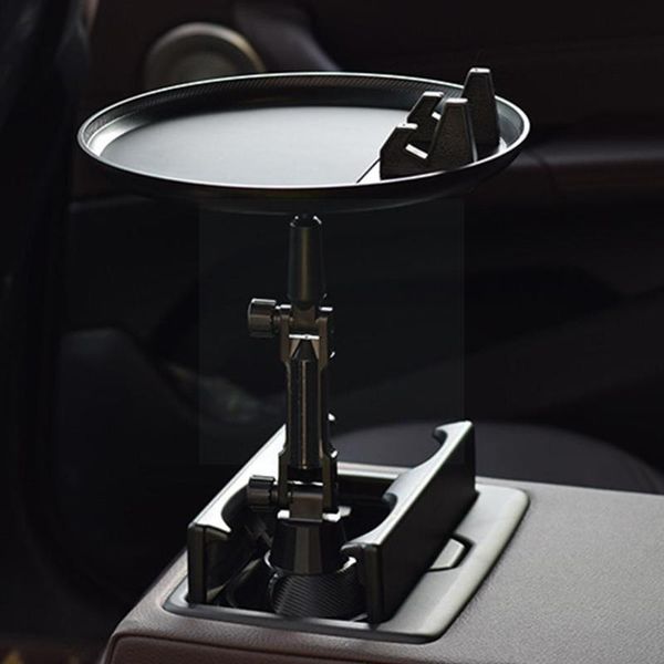 

car organizer dining table abs swivel tray 360-degree adjustable anti-slip phone food kid organisers holder di l0y5