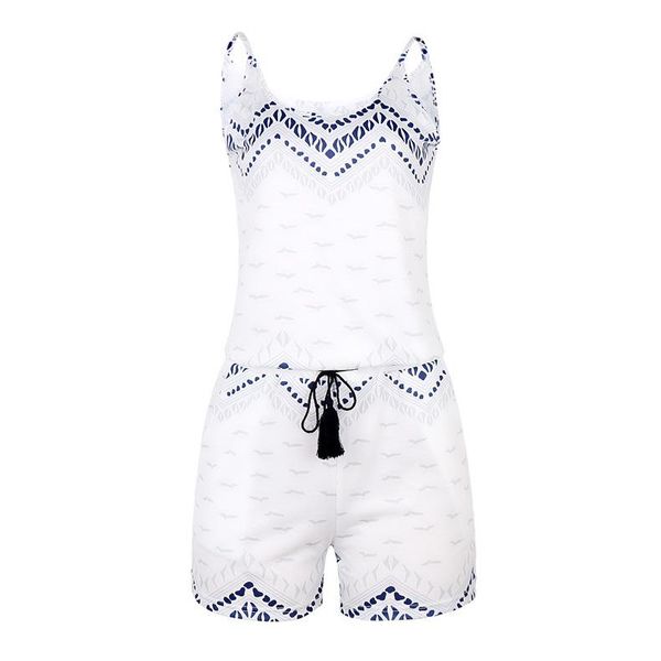 

women's jumpsuits & rompers fashion jumpsuit elegant bodysuit women summer playsuit loose and comfortable sling sleeveless macacao femi, Black;white