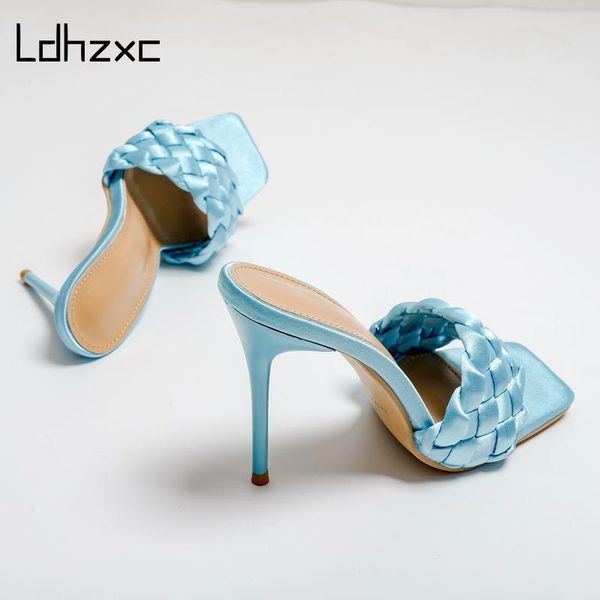 

ldhzxc fashion sweet woman sandals heel 10cm open-toed sandals for girls elegant high heels pumps wedding shoes woman, Black
