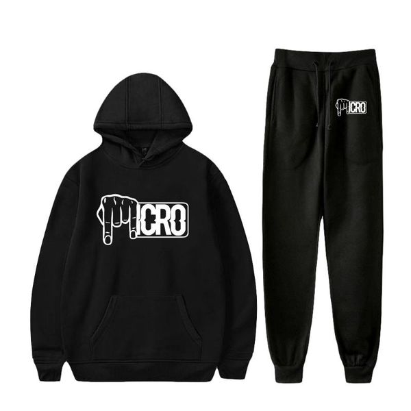 

men's hoodies & sweatshirts micro tdh sweatshirt two piece set hoodie+jogger pant harajuku streetwear singer 2021 myke towers wom, Black